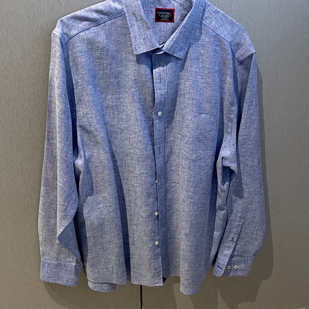 UNTUCKit Blue Textured Button-Down Shirt